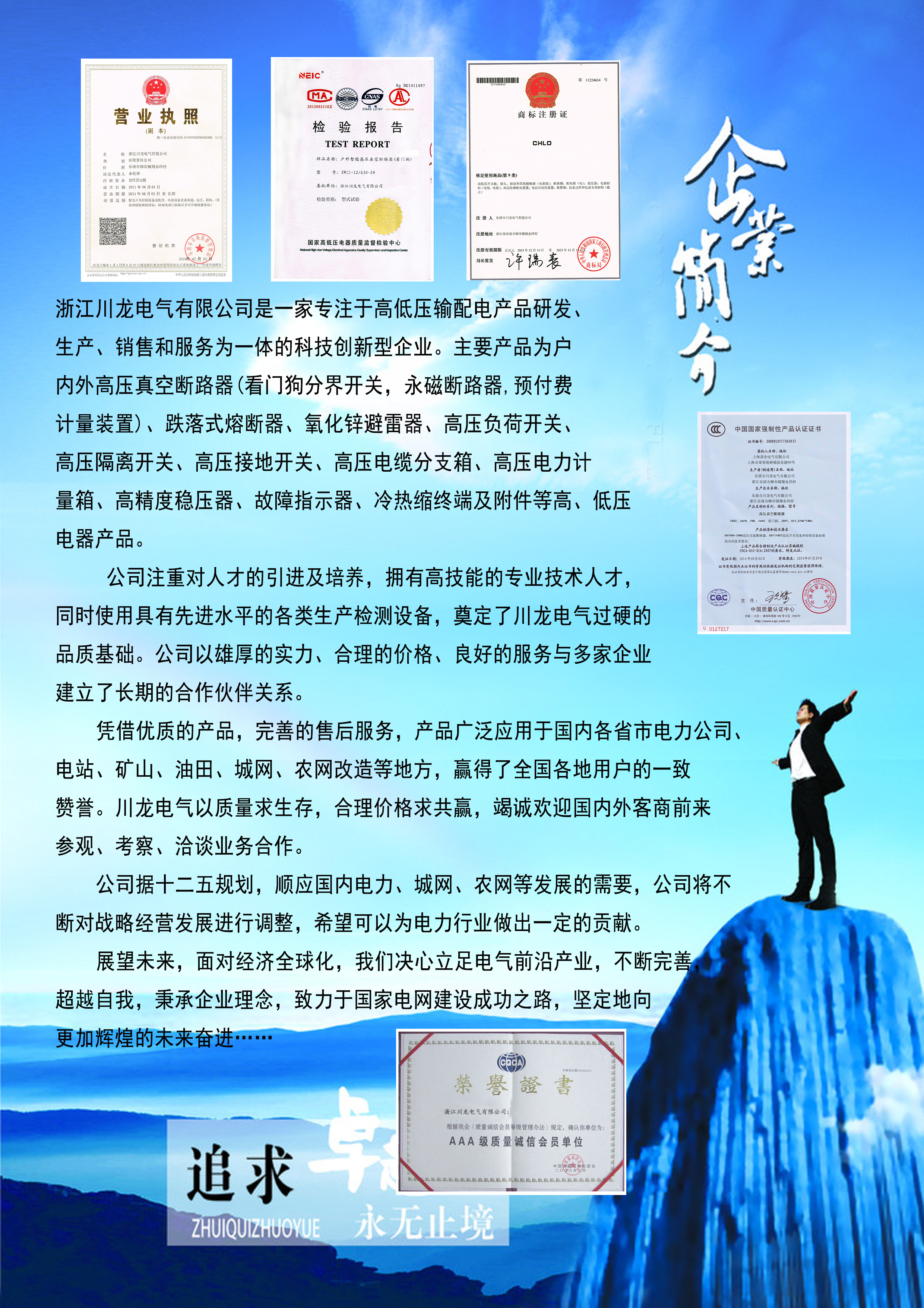 浙江川龍電氣有限公司企業(yè)簡介