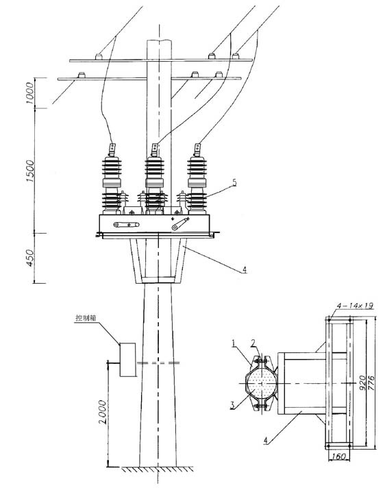 zw32-12永磁真空斷路器單桿安裝